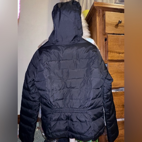 Abercrombie and Fitch. Sherpa coat misses Large navy blue - Picture 3 of 11